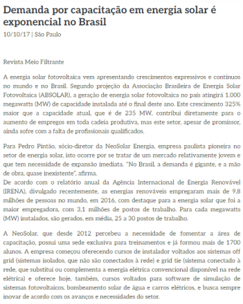 Escola IC Campo Limpo - Energia Solar Fotovoltaica + NR35 m2